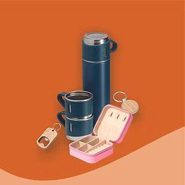 Conjunto de brindes promocionais personalizados
